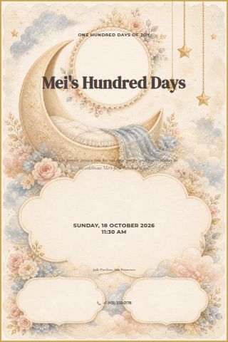 100-Day Baby Celebration invitation preview