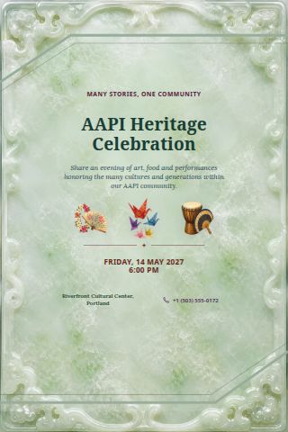 AAPI Heritage Month Event invitation preview