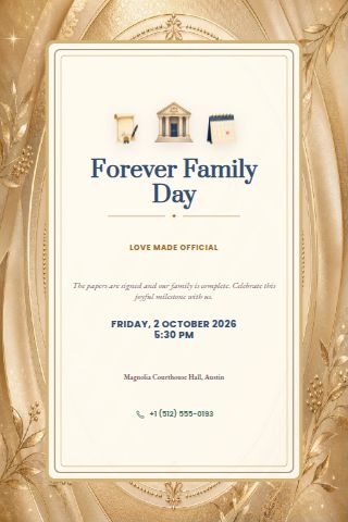 Adoption Finalization Celebration invitation preview
