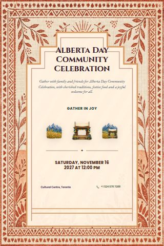Alberta Day Community Celebration invitation preview