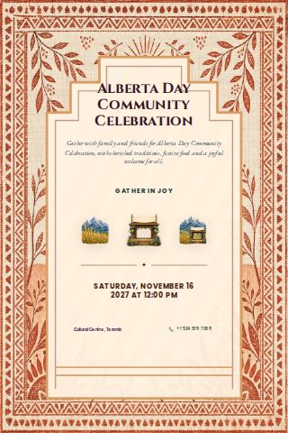 Alberta Day Community Celebration invitation design preview