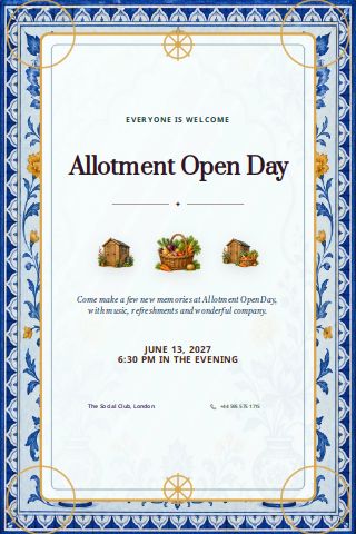 Allotment Open Day invitation preview