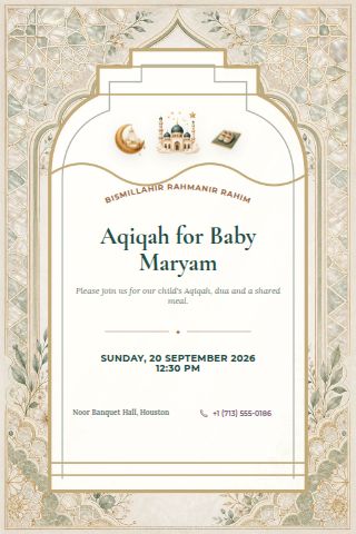Aqiqah invitation preview