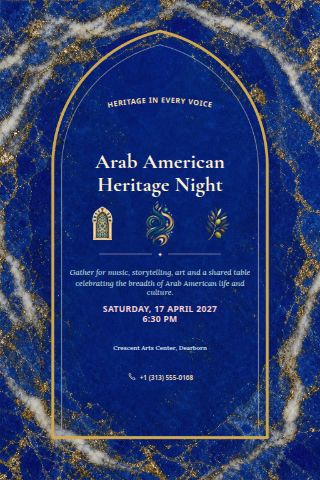 Arab American Heritage Month Event invitation preview