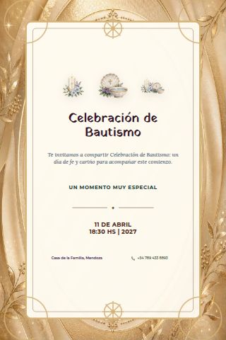 Argentine Baptism Celebration invitation preview