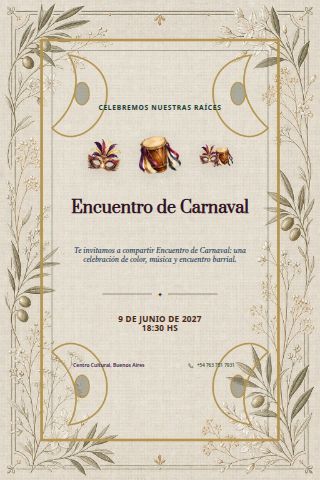 Carnival Gathering invitation design