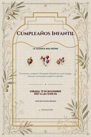 Children's Birthday invitation design