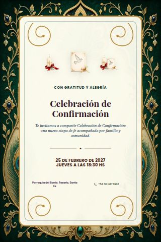 Argentine Confirmation Celebration invitation preview