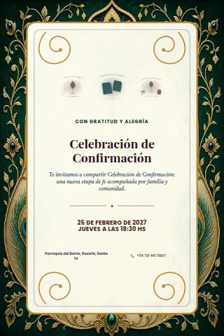 Argentine Confirmation Celebration invitation design preview