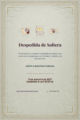 Despedida de Soltera invitation design