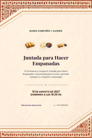 Argentine Empanada-Making Party invitation preview