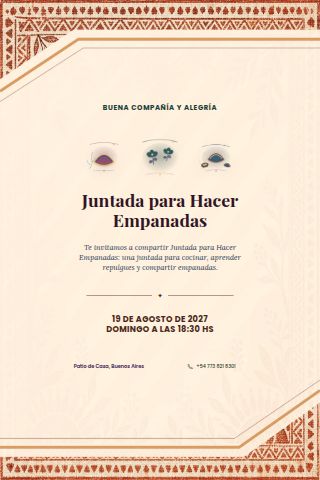 Argentine Empanada-Making Party invitation design preview