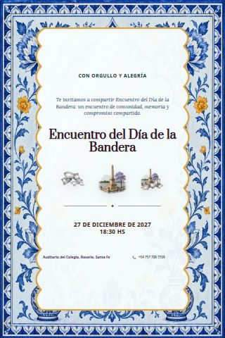 Argentine Flag Day Gathering invitation preview