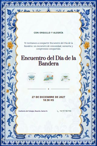 Argentine Flag Day Gathering invitation design preview