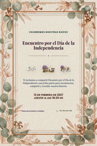 Argentine Independence Day Gathering invitation preview