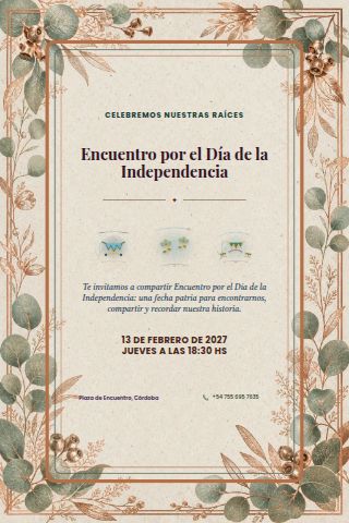 Argentine Independence Day Gathering invitation design preview
