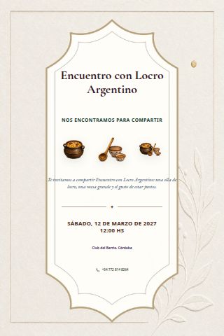 Argentine Locro Gathering invitation preview