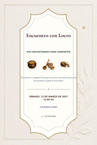Locro Gathering invitation design