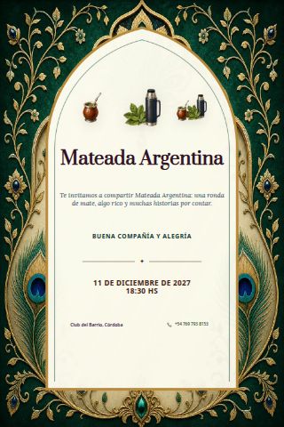 Argentine Mateada invitation preview