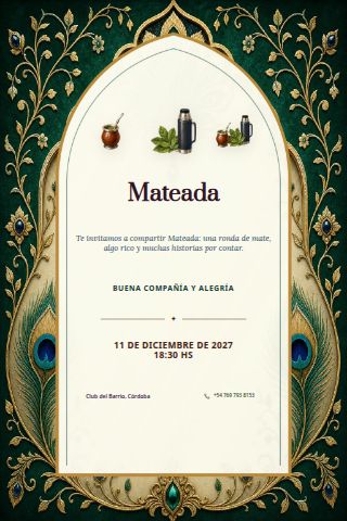 Mateada invitation design