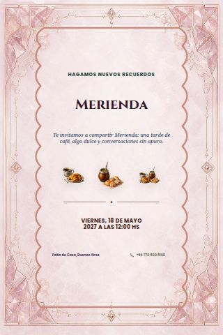 Merienda invitation design preview