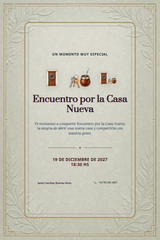 Argentine New Home Gathering invitation preview