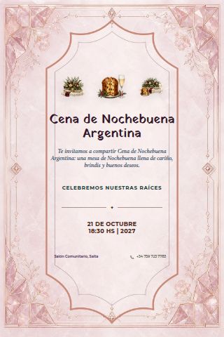 Argentine Nochebuena Dinner invitation preview