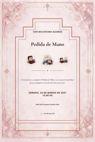 Pedida de Mano invitation design