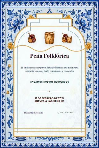 Peña Folklórica invitation design