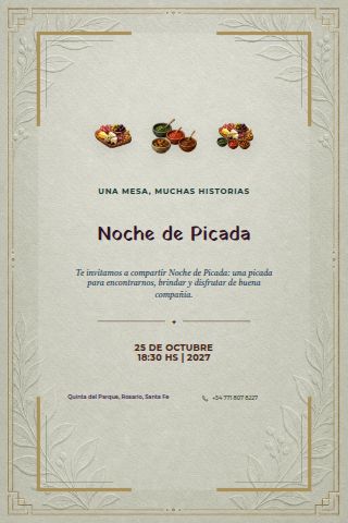 Picada Night invitation design