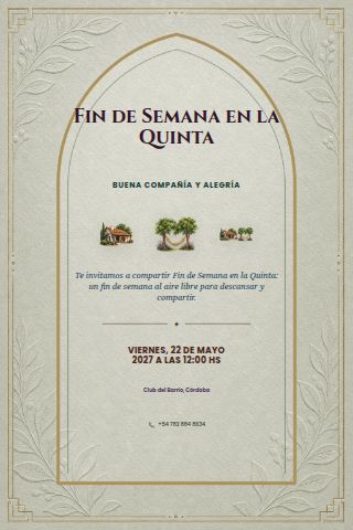Argentine Quinta Weekend invitation preview