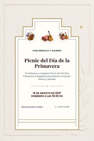 Argentine Spring Day Picnic invitation preview