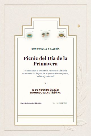 Argentine Spring Day Picnic invitation design preview