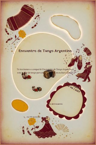 Argentine Tango Social invitation design
