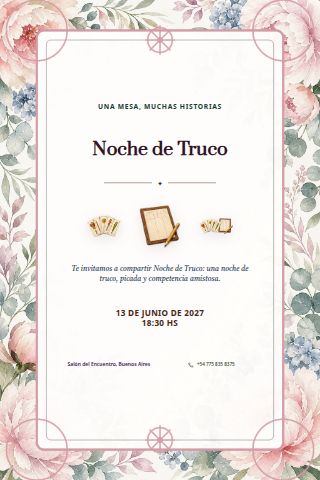 Truco Night invitation design