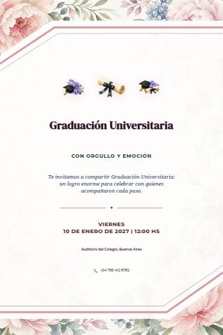 University Graduation invitation design
