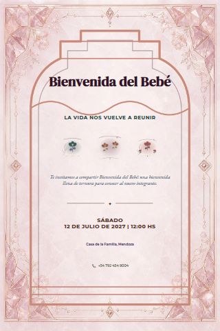 Argentine Welcome Baby Gathering invitation design preview