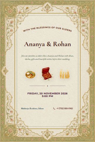 Ashirwad Ceremony invitation preview