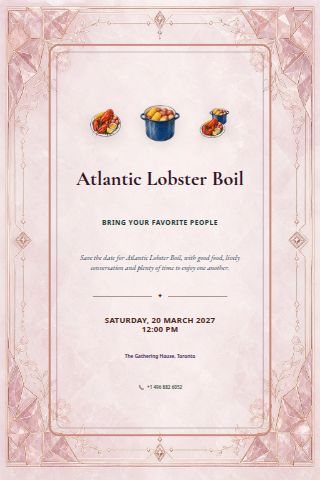 Atlantic Lobster Boil invitation preview