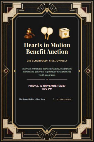 Auction & Charity Auction invitation preview