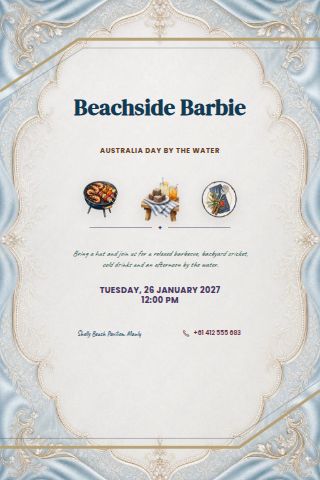 Australia Day BBQ invitation preview