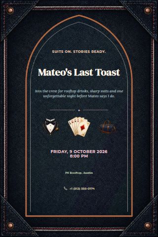 Bachelor Party invitation preview