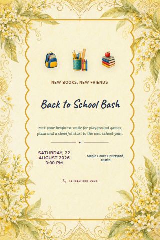 Back-to-School Party invitation preview