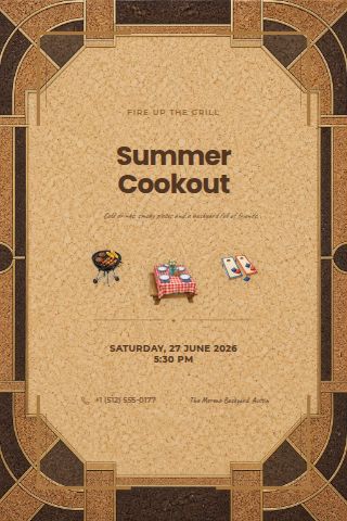 Backyard Cookout invitation preview