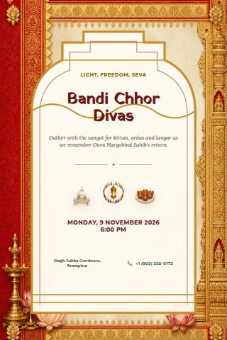 Bandi Chhor Divas invitation preview