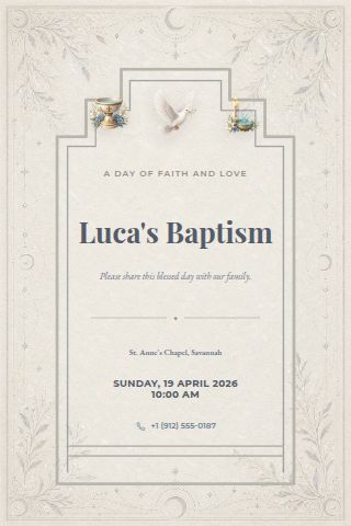 Baptism & Christening invitation preview