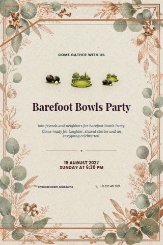 Barefoot Bowls Party invitation preview
