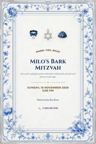 Bark Mitzvah invitation preview