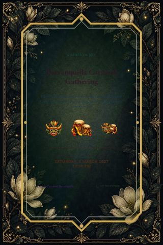Barranquilla Carnival Gathering invitation preview