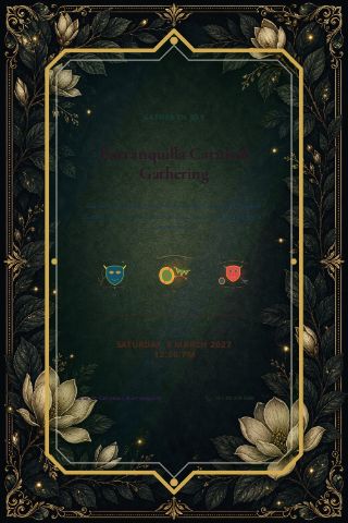 Barranquilla Carnival Gathering invitation design preview